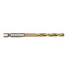Сверло по металлу с шестигранным хвостовиком Milwaukee SHOCKWAVE HSS-G TIN RED HEX 5 x 93 mm - 48894712, Диаметр: 5, Модель: SHOCKWAVE HSS-G TIN RED HEX 5 x 93 mm, Длина (мм): 93, внеший вид