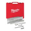 Набор головок с трещоткой Milwaukee METRIC & IMPERIAL ⅜″ RATCHET w SOCKET SET 56 PC - 4932464946, внеший вид
