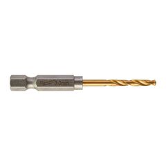 Сверло по металлу с шестигранным хвостовиком Milwaukee SHOCKWAVE HSS-G TIN RED HEX 3 x 65 mm - 48894763, Диаметр: 3, Модель: SHOCKWAVE HSS-G TIN RED HEX 3 x 65 mm, Длина (мм): 65, внеший вид