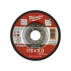 Отрезной диск по камню Milwaukee PRO-PLUS CC-42 115x6 MM 25 PCS - 4932451499, внеший вид