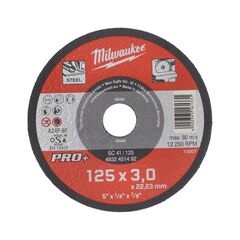 Отрезной диск по металлу Milwaukee PRO-PLUS SC-41 125x3 MM 25 PCS - 4932451492, внеший вид