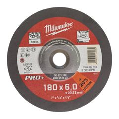 Шлифовальный диск по металлу Milwaukee PRO-PLUS SG-27 180x6 MM 10 PCS - 4932451503, внеший вид