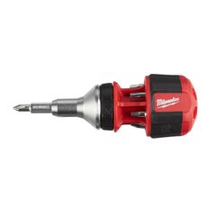 Универсальная короткая отвертка с трещоткой Milwaukee 8 IN 1 COMPACT RATCETING MULTI-BIT SCREWDRIVER - 4932471868, Модель: 8 IN 1 COMPACT RATCETING MULTI-BIT SCREWDRIVER, Длина (мм): -, внеший вид