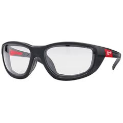 Очки защитные Milwaukee PREMIUM CLEAR SAFETY GLASSES WITH GASKET с повышенной защитой и уплотняющей вставкой - 4932471885, Модель: PREMIUM CLEAR, Цвет: Прозрачные, внеший вид