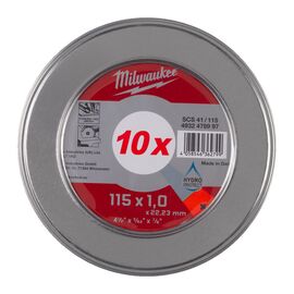 Отрезной диск по металлу Milwaukee Cut.W PRO-PLUS SCS 41 115 x 1.0 mm MetalBox - 10 pcs - 4932478997, фото 