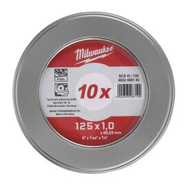Отрезной диск по металлу Milwaukee Cut.W PRO-PLUS SCS 41 125 x 1.0 mm MetalBox - 10 pcs - 4932478998, фото 
