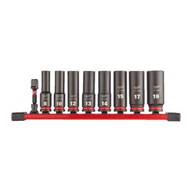 Набор удлиненных ударных головок Milwaukee ⅜˝ IMPACT SOCKET DEEP SET-9PC - 4932480455, внеший вид