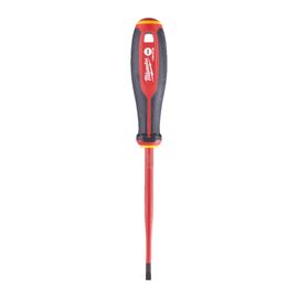 Трехгранная отвертка, изолированная Milwaukee TRI-LOBE VDE SCREWDRIVER-SLOTTED 1.0 X 5.5 X 125 - 4932478716, Тип отвертки: SL 1 x 5,5, Длина (мм): 125, Модель: TRI-LOBE VDE SCREWDRIVER-SLOTTED 1.0 X 5.5 X 125, фото 