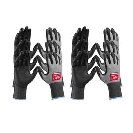 Перчатки рабочие Milwaukee 12 Pack Hi-Dex Cut B Gloves 11／XXL - 4932480510, Модель: 12 Pack Hi-Dex Cut B Gloves 11／XXL, Цвет: Серый, черный, красный, фото 