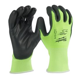 Перчатки рабочие Milwaukee 12 Pack Hi-Vis Cut A Gloves XL／10 - 4932492916, Модель: 12 Pack Hi-Vis Cut A Gloves XL／10, Цвет: Черный, салатовый, фото 