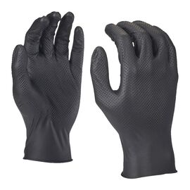 Перчатки рабочие Milwaukee 50 Pack Nitrile Disposable Gloves Grip 10／XL - 4932493236, Модель: 50 Pack Nitrile Disposable Gloves Grip 10／XL, Цвет: Черный, фото 