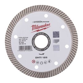 Алмазный диск Milwaukee SPEEDCROSS DHTI 125 MM - 4932492155, Диаметр диска (мм): 125, Посадочный диаметр (мм): 22,23, Модель: SPEEDCROSS DHTI 125 MM, фото 