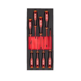 Набор трехгранных отверток Milwaukee VDE TRILOBE SCREWDRIVER SET FOAM INSERT 8 PC - 4932493249, внеший вид