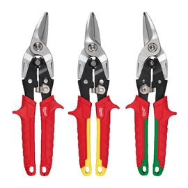 Набор ножниц по металлу Milwaukee 3 PC AVIATION SNIP SET 3 шт - 4932499020, внеший вид