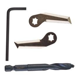 Запасные лезвия и направляющее сверло для регулируемой коронки Milwaukee BLADE AND PILOT DRILL SET - 49560290, внеший вид