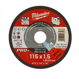 Тонкий отрезной диск по металлу Milwaukee PRO-PLUS SCS-41 115x1.5 MM 50 PCS - 4932451486, внеший вид