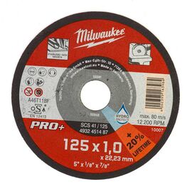 Тонкий отрезной диск по металлу Milwaukee PRO-PLUS SCS-41 125x1 MM 200 PCS - 4932451488, фото 