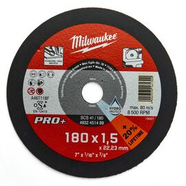 Тонкий отрезной диск по металлу Milwaukee PRO-PLUS SCS-41 180x1.5 MM 25 PCS - 4932451489, фото 