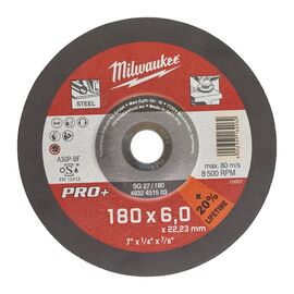 Шлифовальный диск по металлу Milwaukee PRO-PLUS SG-27 180x6 MM 10 PCS - 4932451503, фото 