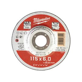 Шлифовальный диск по металлу Milwaukee SG-27 115x6 MM 25 PCS - 4932451481, фото 