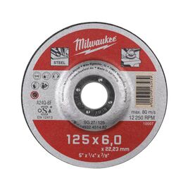 Шлифовальный диск по металлу Milwaukee SG-27 125x6 MM 25 PCS - 4932451482, фото 
