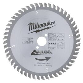 Пильный диск по дереву Milwaukee WCSB 165 x 20 x 2.8 52T для аккумуляторной циркулярной пилы - 4932352132, Диаметр диска (мм): 165, Посадочный диаметр (мм): 20, Модель: WCSB 165 x 20 x 2.8 52T, фото 