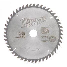 Пильный диск по дереву Milwaukee WCSB 216 x 30 x 2.4 48T для торцовочной пилы - 4932430720, фото 