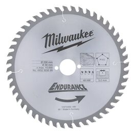 Пильный диск по дереву Milwaukee WCSB 230 x 30 x 3.0 48T для циркулярной пилы - 4932303099, Диаметр диска (мм): 230, Посадочный диаметр (мм): 30, Модель: WCSB 230 x 30 x 3.0 48T, фото 
