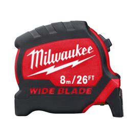 Рулетка с широким полотном Milwaukee PREMIUM WIDE BLADE 8m-26ft - 4932471818, Модель: PREMIUM WIDE BLADE 8m-26ft, фото 