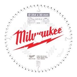 Пильный диск по дереву Milwaukee CSB MS W 254 x 30 x 3.0 x 60ATB neg. для торцовочной пилы - 4932471320, Диаметр диска (мм): 254, Посадочный диаметр (мм): 30, Модель: CSB MS W 254 x 30 x 3.0 x 60ATB neg., фото 