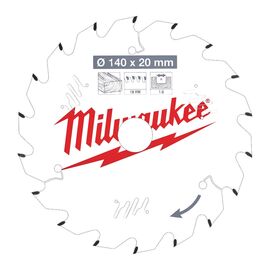 Пильный диск по дереву Milwaukee CSB P W 140 x 20 x 1.6 x 18ATB для циркулярной пилы - 4932471310, Диаметр диска (мм): 140, Посадочный диаметр (мм): 20, Модель: CSB P W 140 x 20 x 1.6 x 18ATB, внеший вид