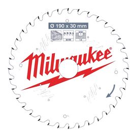 Пильный диск по дереву Milwaukee CSB P W 190 x 30 x 1.6 x 36ATB для циркулярной пилы - 4932471301, Диаметр диска (мм): 190, Посадочный диаметр (мм): 30, Модель: CSB P W 190 x 30 x 1.6 x 36ATB, фото 