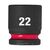 Ударная головка Milwaukee 22 MM ½˝ IMPACT SOCKET STD - 4932480316, Модель: 22 MM ½˝ IMPACT SOCKET STD, внеший вид