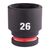 Ударная головка Milwaukee 26 MM ½˝ IMPACT SOCKET STD - 4932480320, Модель: 26 MM ½˝ IMPACT SOCKET STD, внеший вид