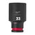 Ударная головка Milwaukee 33 MM ½˝ IMPACT SOCKET DEEP удлиненная - 4932480350, Модель: 33 MM ½˝ IMPACT SOCKET DEEP, внеший вид