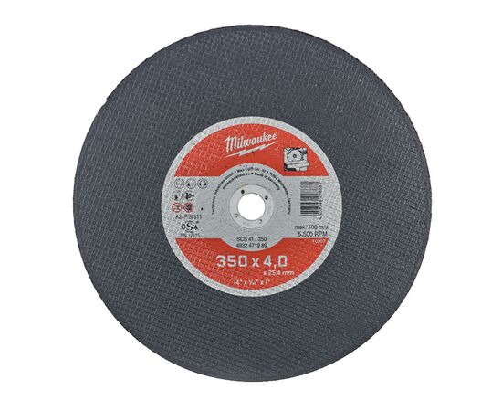 Отрезной диск по металлу Milwaukee SCS 41-350 - 4932471989, фото 