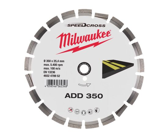 Алмазный диск Milwaukee ADD 350 mm - 4932478952, фото 