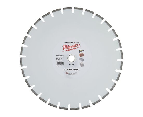 Алмазный диск Milwaukee AUDD 450 - 4932492145, Диаметр диска (мм): 450, Посадочный диаметр (мм): 25,4, Модель: AUDD 450, фото 
