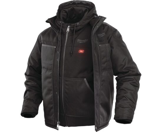 Куртка с подогревом Milwaukee M12 HJ 3IN1-0 L - 4933451623, Модель: M12 HJ 3IN1-0 L, Цвет: Черный, фото 