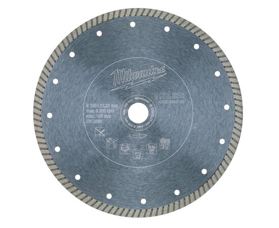 Алмазный диск Milwaukee DHTS 230 - 4932399550, Диаметр диска (мм): 230, Посадочный диаметр (мм): 22,23, Модель: DHTS 230, фото 