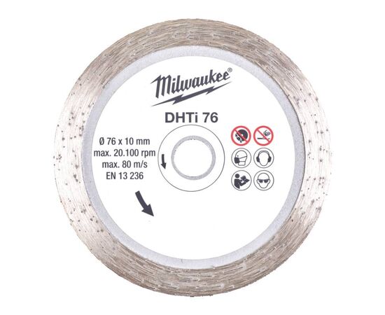Алмазный диск Milwaukee DHTS 76 - 4932464715, Диаметр диска (мм): 76, Посадочный диаметр (мм): 10, Модель: DHTS 76, фото 