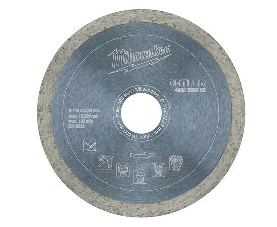 Алмазный диск Milwaukee DHTi 115 - 4932399552, Диаметр диска (мм): 115, Посадочный диаметр (мм): 22,23, Модель: DHTi 115, фото 