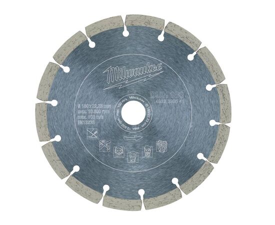 Алмазный диск Milwaukee DUH 180 - 4932399541, Диаметр диска (мм): 180, Посадочный диаметр (мм): 22,23, Модель: DUH 180, фото 