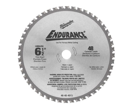 Пильный диск по металлу Milwaukee F 165 x 15.87 x 1.6 48T для циркулярной пилы - 48404015, фото 