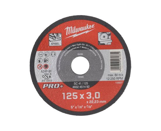 Отрезной диск по металлу Milwaukee PRO-PLUS SC-41 125x3 MM 25 PCS - 4932451492, фото 