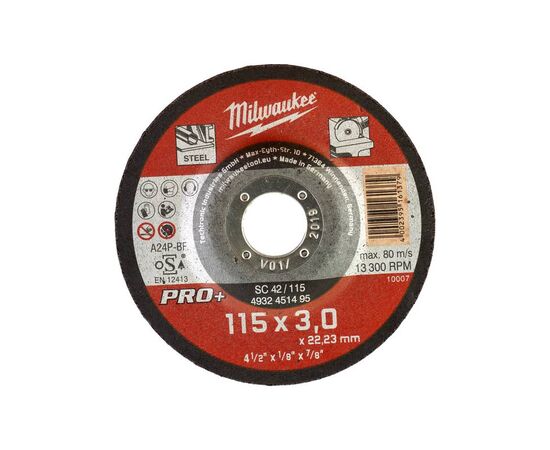 Отрезной диск по металлу Milwaukee PRO-PLUS SC-42 115x3 MM 25 PCS - 4932451495, фото 