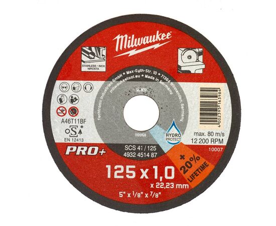 Тонкий отрезной диск по металлу Milwaukee PRO-PLUS SCS-41 125x1 MM 50 PCS - 4932451487, фото 