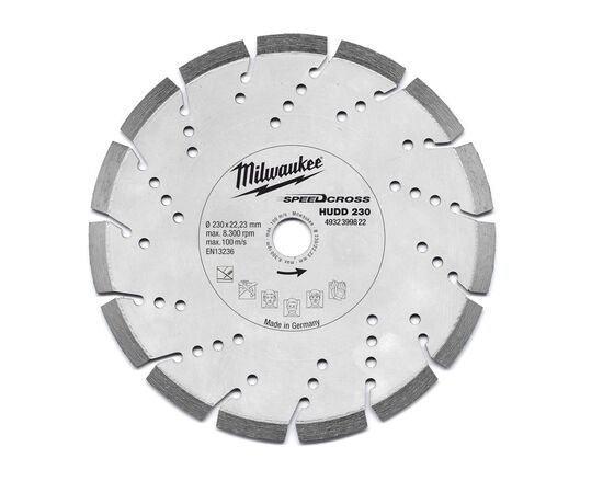 Алмазный диск Milwaukee Speedcross HUDD 230 - 4932399822, Диаметр диска (мм): 230, Посадочный диаметр (мм): 22,23, Модель: Speedcross HUDD 230, фото 