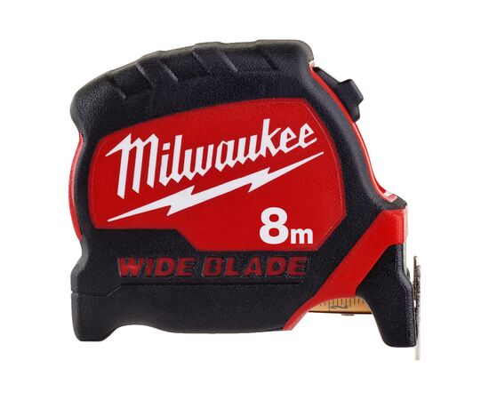 Рулетка с широким полотном Milwaukee PREMIUM WIDE BLADE 8m - 4932471816, Модель: PREMIUM WIDE BLADE 8m, фото 