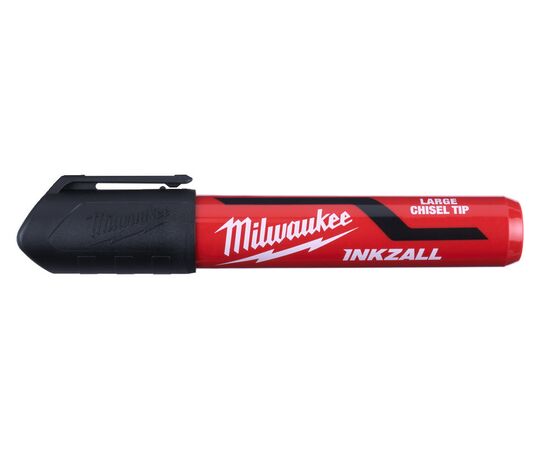Маркер для стройплощадки Milwaukee INKZALL™ black chisel tip marker L - 4932471555, фото , изображение 2
